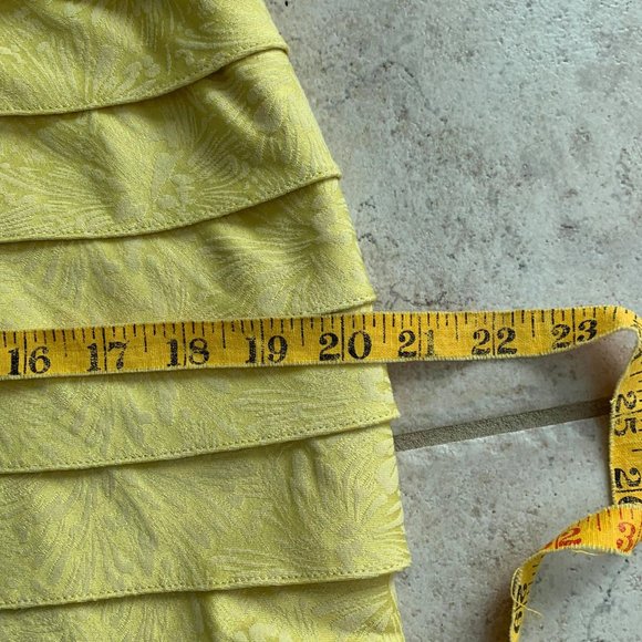 Adrianna Papell Butter Yellow Cocktail Dress Sz 8 - Picture 6 of 7